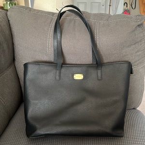 Michael Kors Black Tote Zipper Top Laptop Bag